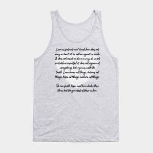 1 Corinthians 13 Love is Tank Top